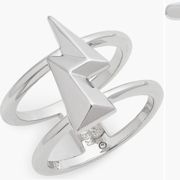 🆕 Kendra Scott Rhodium Plated Lightning Bolt Double Band Ring Size 8
New - Picture 1 of 4
